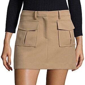 Theory beige mini skirt size 2